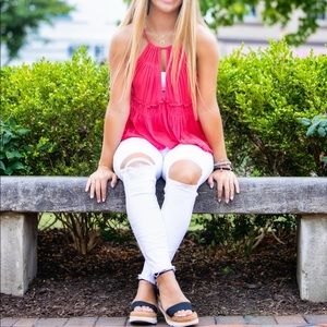 White Ripped PacSun Jeans